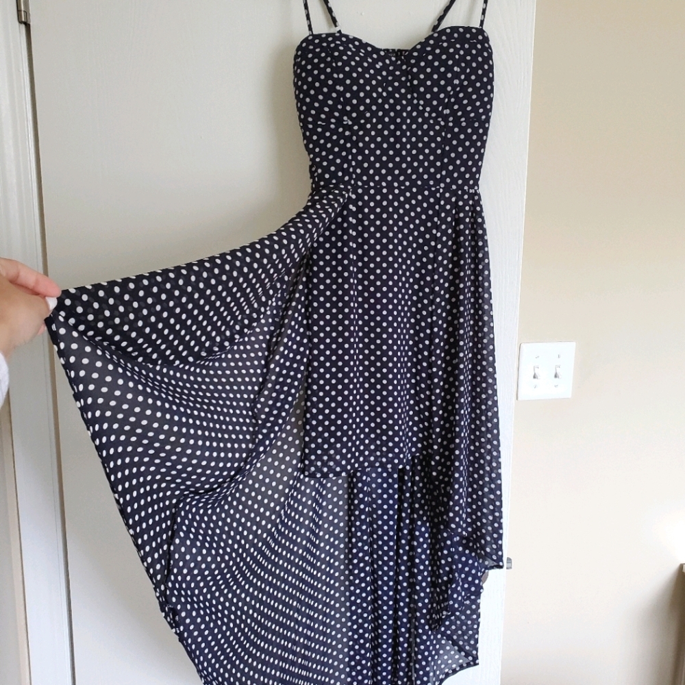 FOREVER21 Strapped Polka Dot Dress